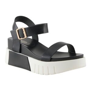 NEW Patrizia by Spring Step Nortella Black Platform Sandals Size 38 (US 7.5-8)